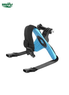 BURAQ PULUZ Motorcycle Helmet Chin Strap Mount for GoPro, DJI Osmo Action and Other Action Cameras(Blue)  - Image 4