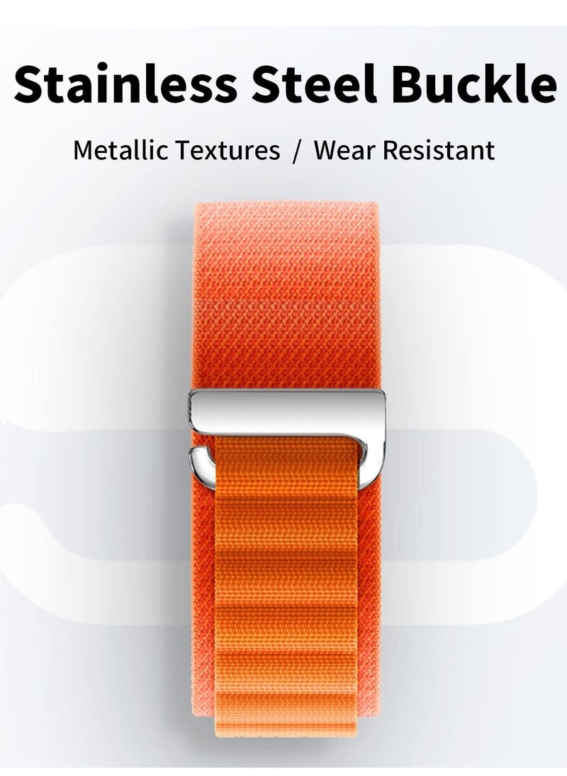 BORTONY 3 Pack Alpine Loop Apple Watch Band 42mm 44mm 45mm 49mm Women men Nylon Sport Loop Replacement Strap with C Hook for iWatch Ultra SE Series 8/7/6/5/4/3/2/1  - Image 3