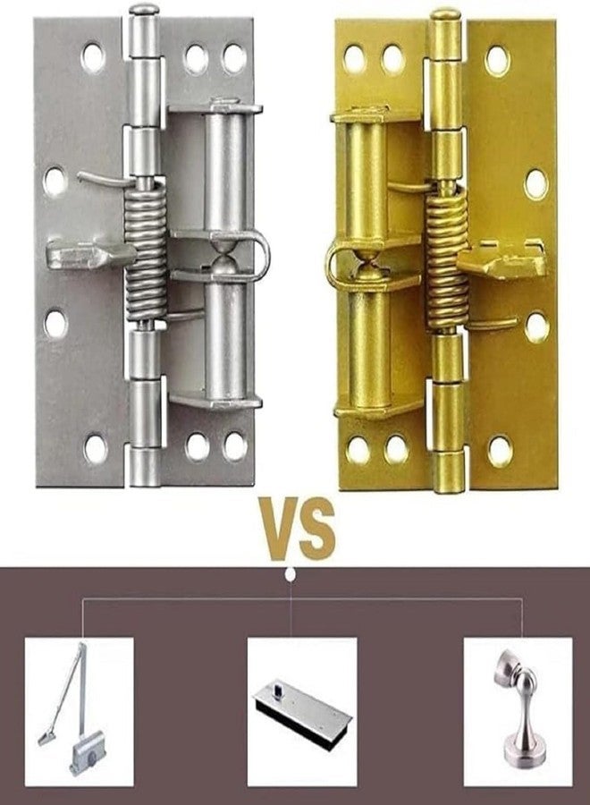 Swankk 3-in-1 Multifunctional Spring Door Hinge, Self-Closing, Heavy Duty, 90 Degrees Positioning, Door Closer and Stopper (1, Golden) - Image 5