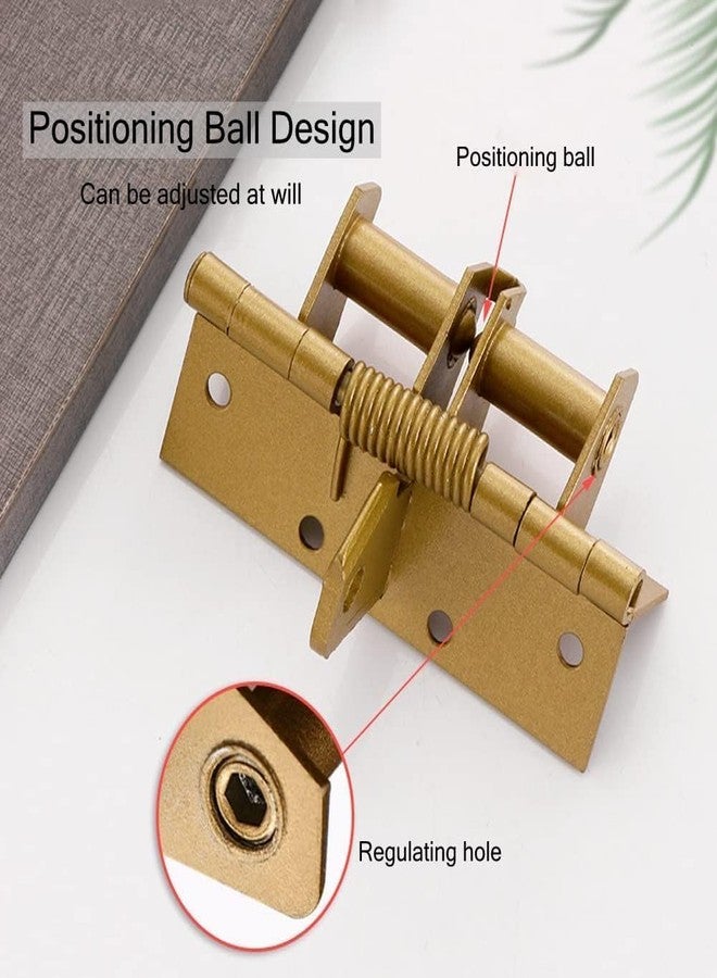 Swankk 3-in-1 Multifunctional Spring Door Hinge, Self-Closing, Heavy Duty, 90 Degrees Positioning, Door Closer and Stopper (1, Golden) - Image 4