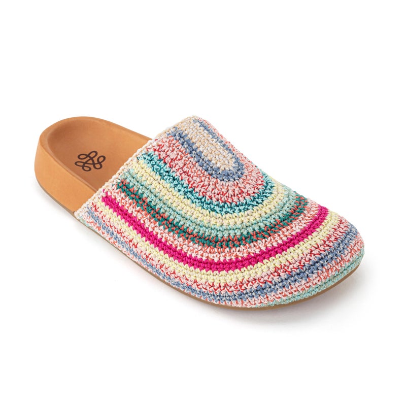 The Sak Bolinas Clog Shoe - Women's Slip On Sandal for Indoor & Outdoor Use, Comfortable Mule Shoes, Eden Stripe - Image 1