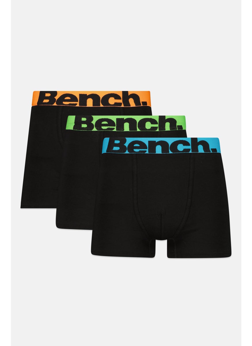 Bench Men 3 Pack Brand Logo Boxers, Black  - Image 1