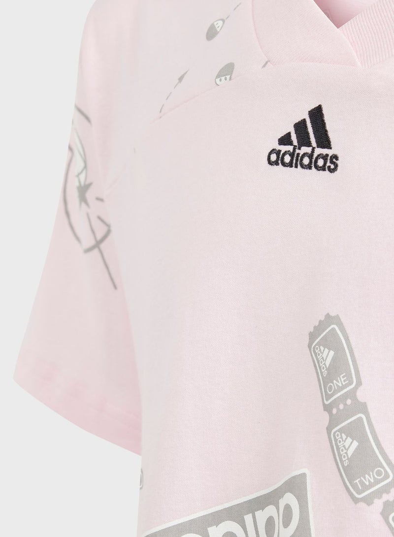 Adidas Kids Brand Luv T-Shirt - Image 3