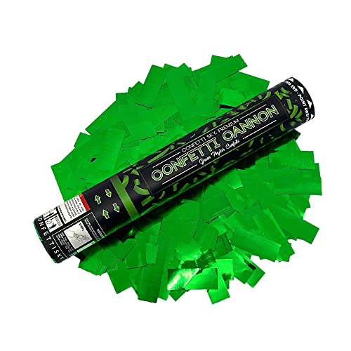 Confetti Sky [6 Pack] 12 Inch Confetti Cannons | Green Confetti Poppers for Wedding Celebration, Birthday Party, Pranks, Graduation, Christmas Eve and New Year Celebration - Image 4