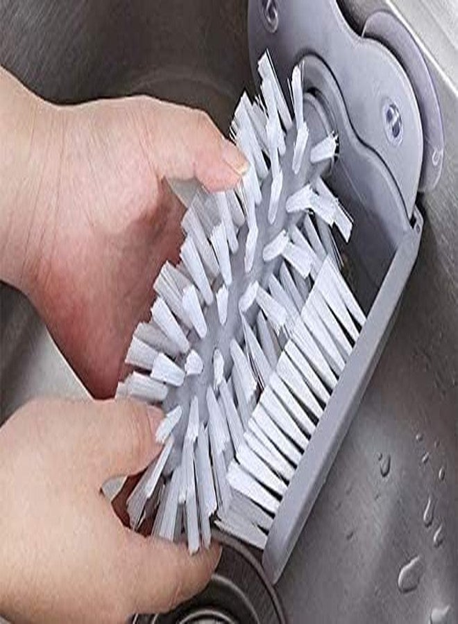 GLOWICK Self Stand Glass Washer Brush Scrubber Double Sided Bristle Brush with Suction Base Bottle Cleaner Brush (1Pcs) - Image 4
