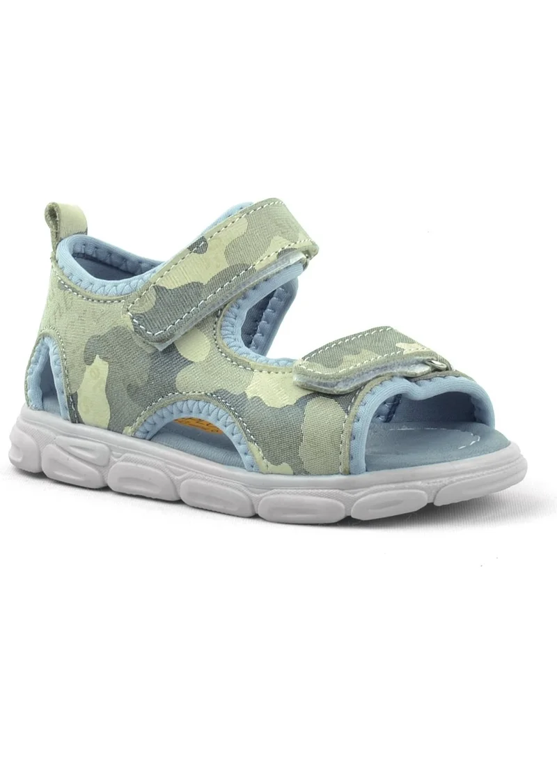 راكربلاس Leather Beige Camouflage Baby Sandals