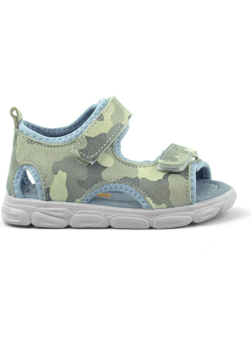 راكربلاس Leather Beige Camouflage Baby Sandals