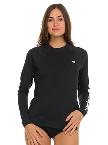 Champion Rash Guard for Women, Womens Rash Guard Long Sleeve Shirts, Rashguard Swim Shirt Women UPF 50+ SPF & UV Protection Black - Image 1