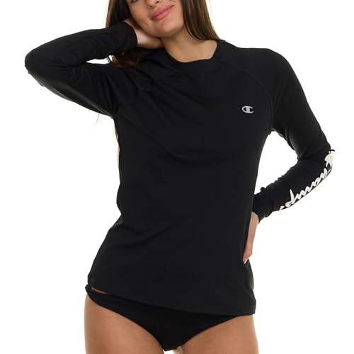 Champion Rash Guard for Women, Womens Rash Guard Long Sleeve Shirts, Rashguard Swim Shirt Women UPF 50+ SPF & UV Protection Black - Image 5