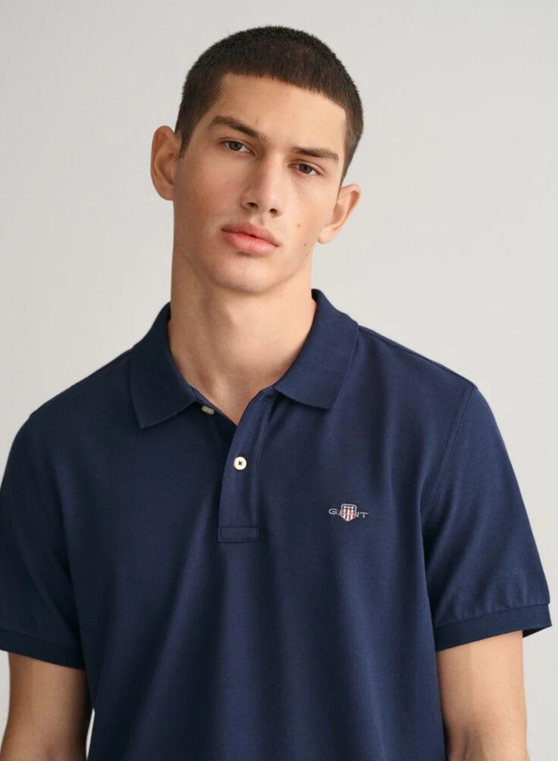 غانت Gant Regular Fit Shield Piqué Polo Shirt