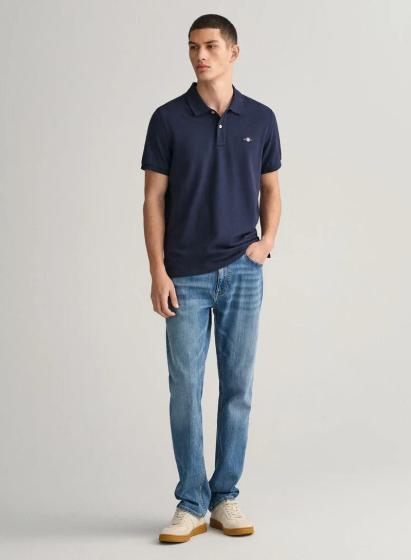 غانت Gant Regular Fit Shield Piqué Polo Shirt