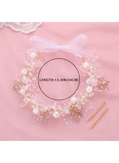 Princess Flower Crystal Headpiece Rhinestone Pearl Headband Alloy Floral Bridal Hair Accessories Communion Wedding Prom Photography For Girls And Women (Gold) - pzsku/Z9925A7AE64E3D0CF14C8Z/45/_/1721025059/0f6dd447-65a9-411d-be4b-31fee325b584