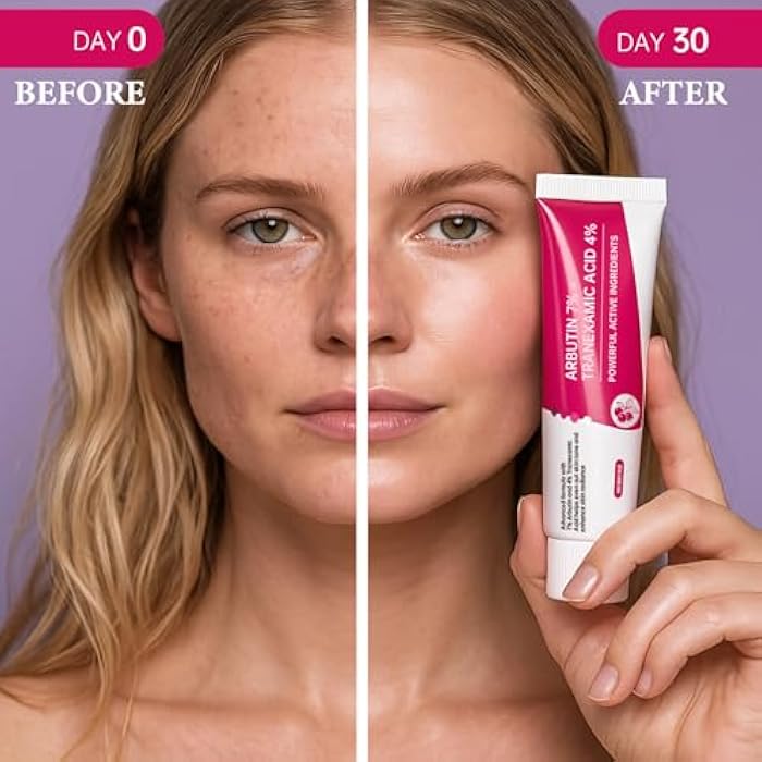 EELHOE 2Pcs Arbutin 7% + Tranexamic Acid 4% Cream, 70,000ppm Arbutin & 40,000ppm TXA,Moisturizing, Hydrating, Even Skin Tone,Reduces Dark Spots & Pigmentation - Image 4