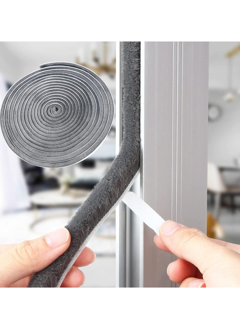 Oasisgalore 33ft Gray Weatherstrip Seal for Sliding Windows/Doors - Self Adhesive, 0.35’‘W x 0.2’'Thick, Draft Stopper  - Image 1