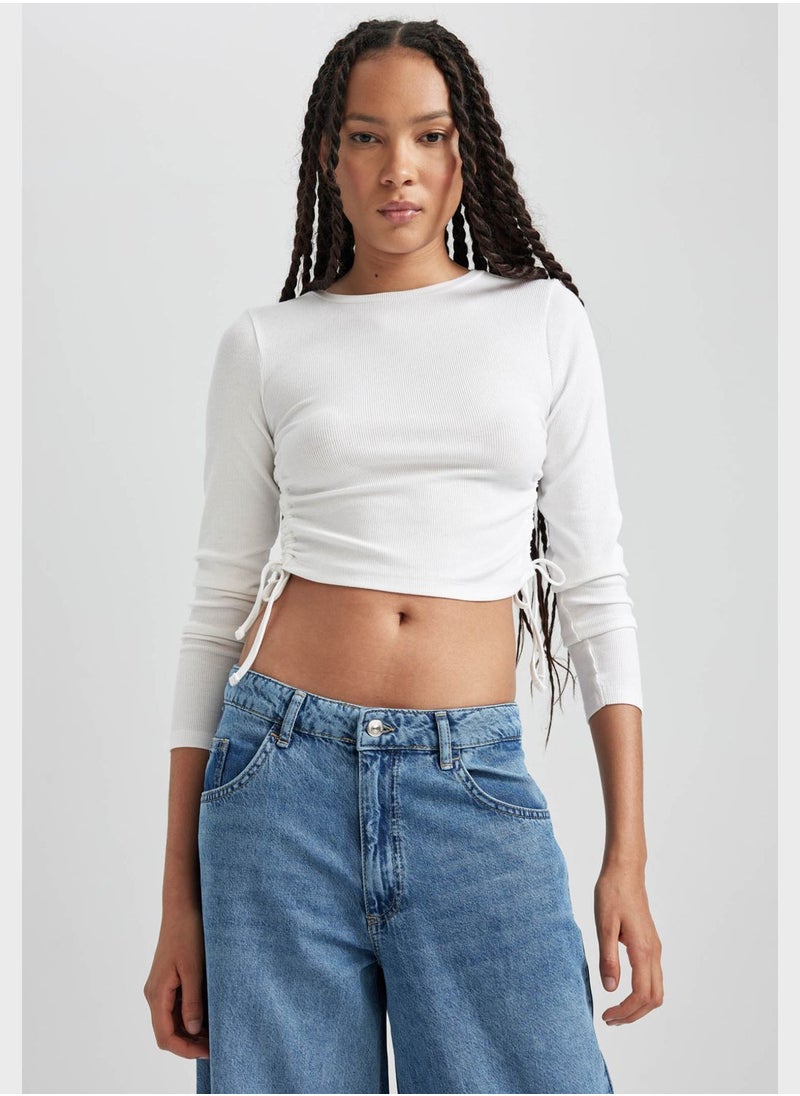 DeFacto - Crew Neck Crop Top - Image 1