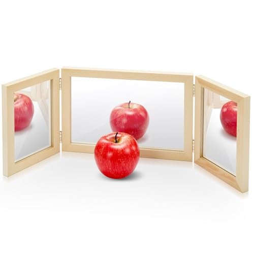 Threehoney Montessori Mirror Reggio Emilia Classroom Materials Early Education Foldable Safe Acrylic Unbreakable Mirror 3 Panels for Christmas Play Gift Kindergarten Daycare Home Preschool Classroom - Image 1