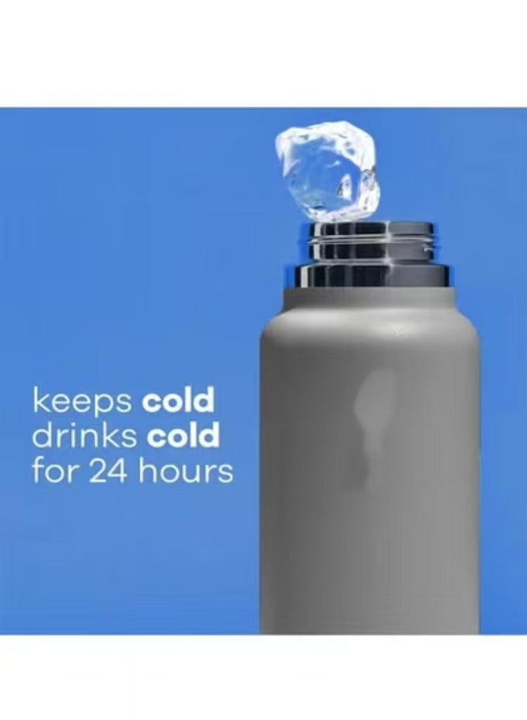 Captaintech Mouth Straw Lid - Stainless Steel Reusable Water Bottle 32oz - Vacuum Insulated, Dishwasher Safe, BPA-Free, Non-Toxic - Image 4