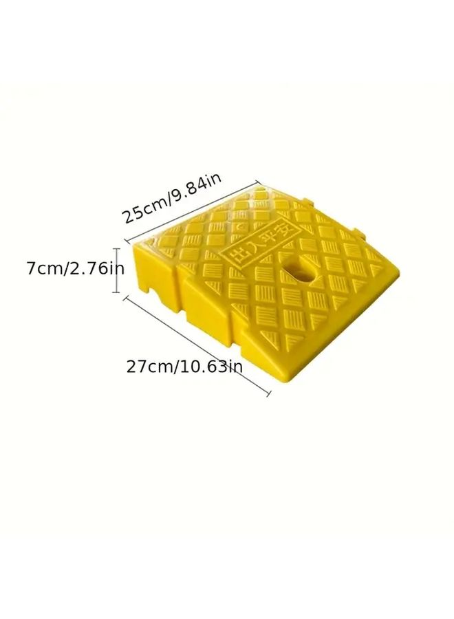 1pc Portable Curb Ramp Heavy Duty Nonslip Surface Wheelchair Threshold 9.84x10.63x2.76 Inch - Image 2
