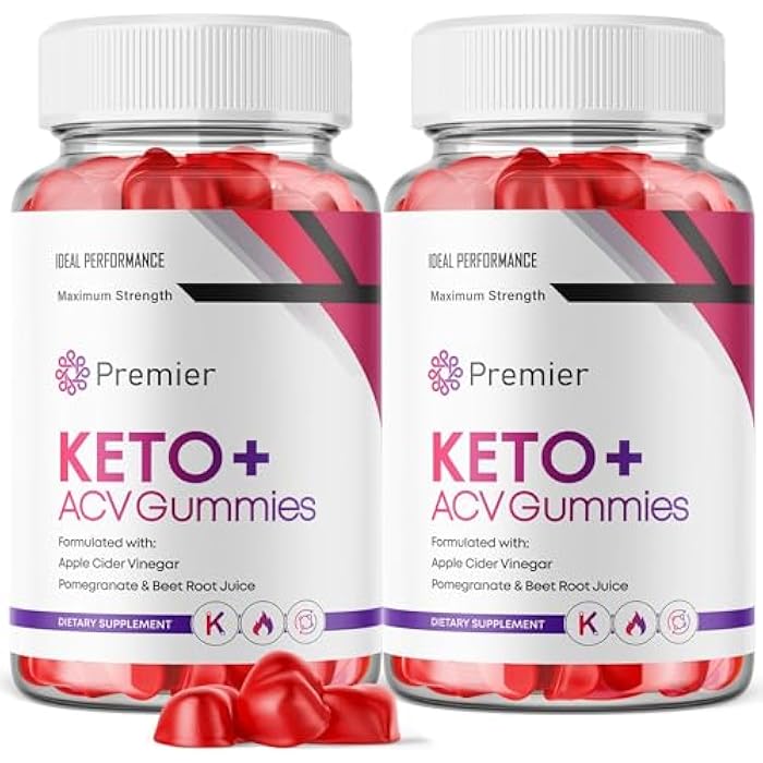 IDEAL PERFORMANCE Premier Keto + Gummies, PremierKeto ACV Keto Supplement Gummies - Maximum Strength, Keto+ ACV Gummys, All Natural Support Formula Keto+ACV Advanced Formula, Premier Keto Gummy Reviews (2 Pack) - Image 1
