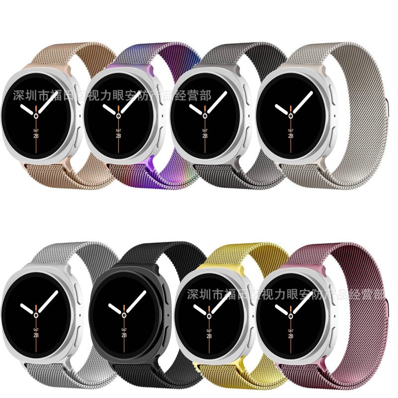 Adjustable Loop Strap Smartwatch Band Compatible with Samsung Galaxy Watch 8 Classic with Fit Replacement Strap for Daily Wear in Black Nylon - Image 2