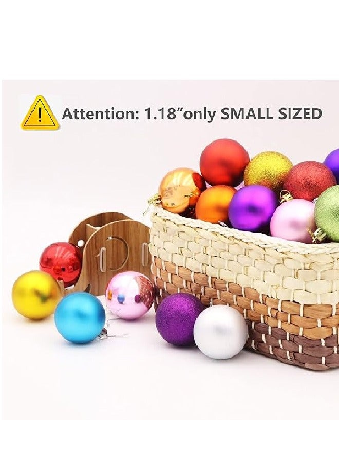 WildWave 24pcs (50mm/1.18") Christmas Ball Ornaments Shatterproof Christmas Decorations Tree Balls Small for Party Holiday Wedding Decoration(50mm Red) - Image 4
