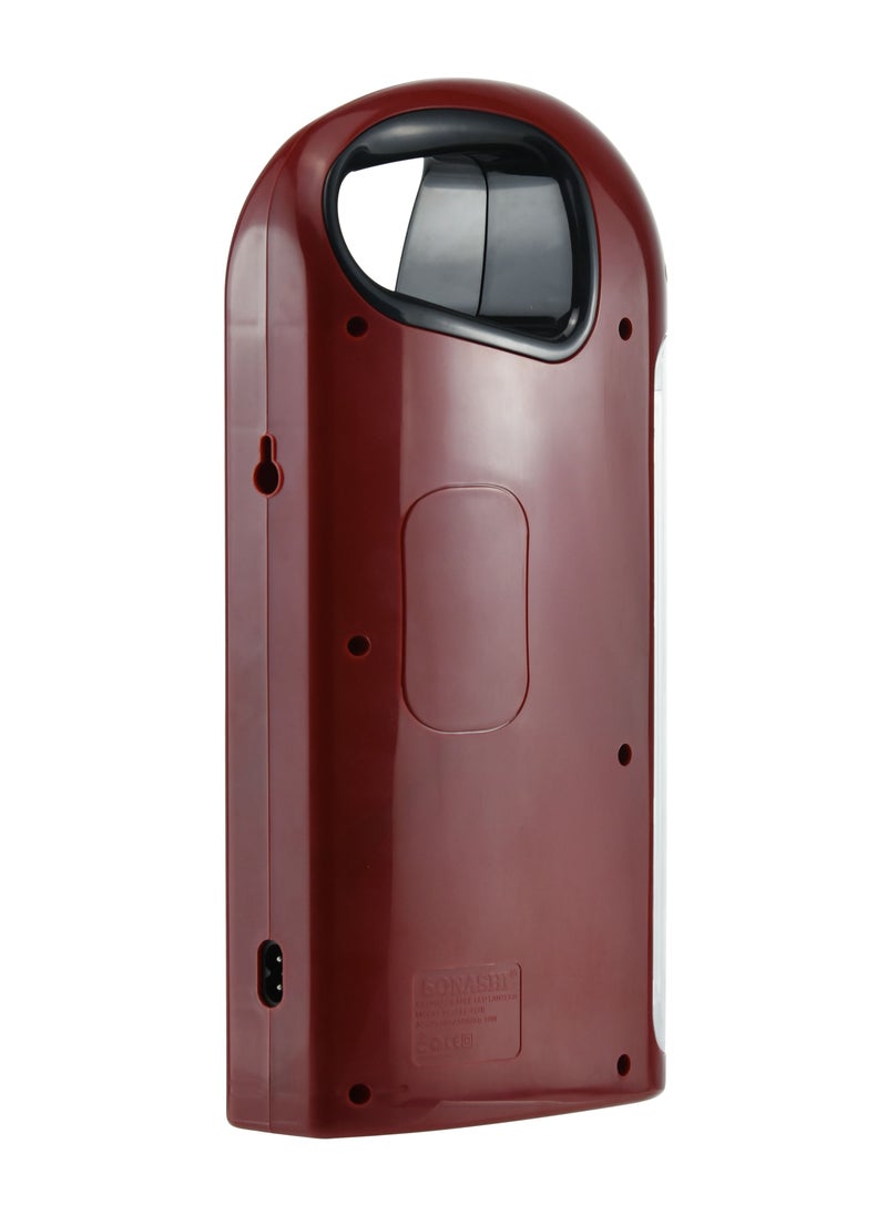 SONASHI - Rechargeable Emergency Lantern with 2 Modes  Bright LED with Solar Charging and Power Bank Function  Energy Efficient Design with 40 Hours Working Time  For your Camping and Hiking SEL-727 Red - Image 1