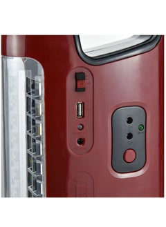SONASHI Rechargeable Emergency Lantern with 2 Modes  Bright LED with Solar Charging and Power Bank Function  Energy Efficient Design with 40 Hours Working Time  For your Camping and Hiking SEL-727 Red  - Image 5