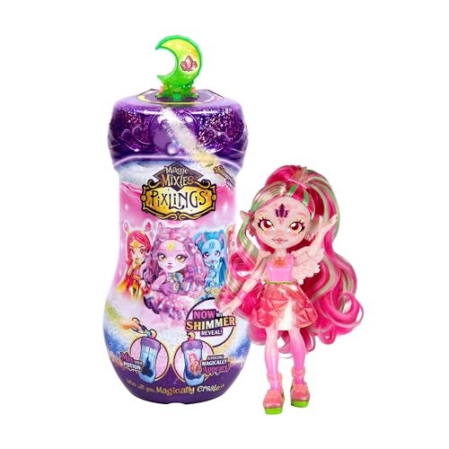 Magic Mixies Shimmerverse Series, Create & Mix Magic Potion to Magically Reveal Faye The Fairy Pixling, This Beautiful 6.5" Shimmerverse Pixling Fashion Doll Appears Inside The Potion Bottle - Image 4