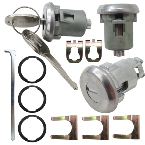 XSPANDER Doors/Trunk Lock Key Cylinder w/Keys Set Fit for CHEVROLET CHEVY II & NOVA 1967-1975,Replaces for 608307, 605533, 607868, 608170 (2025 Updated) - Image 1