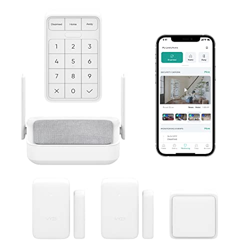 Wyze Home Security Core Kit: Hub, Keypad, Motion Sensor, Entry Sensors (x2); Compatible w/ Wyze Cam, Leak & Climate Sensors; 3 Mo. of 24/7 Professional Monitoring Service Incl., Subscription Required - Image 2