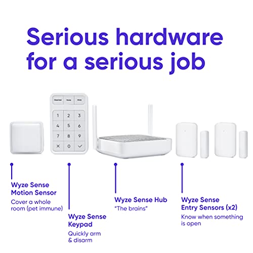 Wyze Home Security Core Kit: Hub, Keypad, Motion Sensor, Entry Sensors (x2); Compatible w/ Wyze Cam, Leak & Climate Sensors; 3 Mo. of 24/7 Professional Monitoring Service Incl., Subscription Required - Image 5