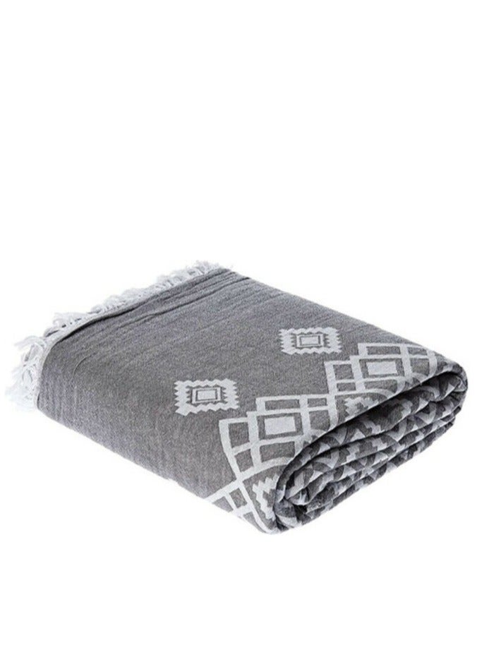 Ecocotton Ecocotton Sara Anthracite Peshtamal Bed Cover Multi Color