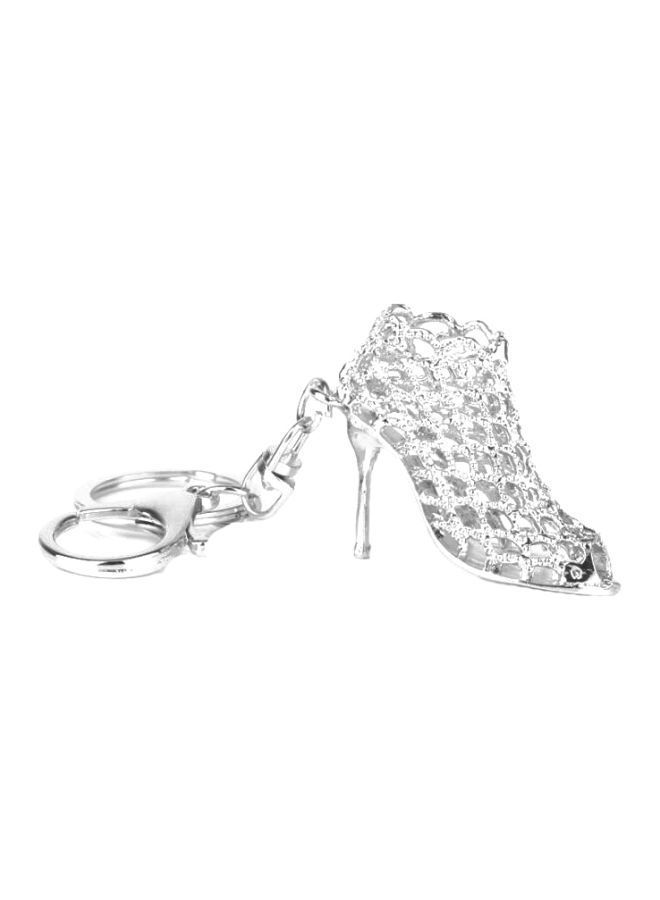 NIBEMINENT High Heels Sandal Keychain Silver