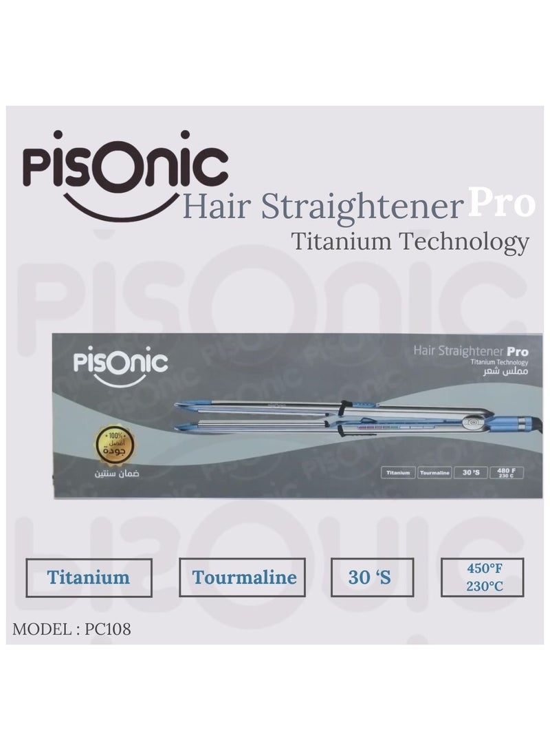 PISONIC مكواة شعر بيسونيك برو بتقنية التيتانيوم - Image 1