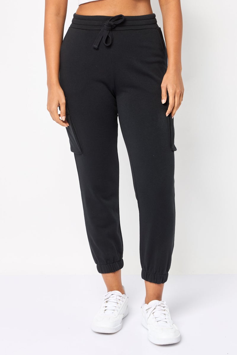 SKECHERS Women Sportswear Fit Outdoor Bobs Sweatpants, Black - Image 1