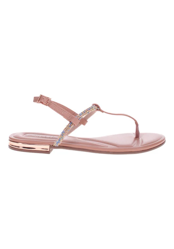 Beira Rio Beira Rio Ladies Flat Sandals Blue | Made In Brazil