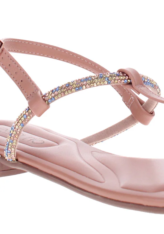 Beira Rio Beira Rio Ladies Flat Sandals Blue | Made In Brazil