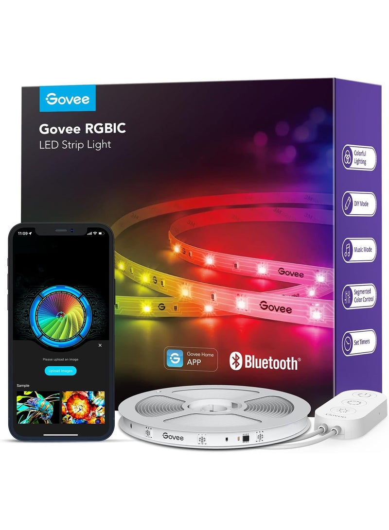 Govee RGBIC LED Strip Lights, 32.8ft Smart LED Lights for Bedroom, Bluetooth LED lights APP Control, DIY Multiple Colors on One Line, Color Changing LED Strip Lighting Music Sync, Valentines Day Decor | DIY Segmented Color, 64 Preset Scenes, 11 music modes, LED Lights for Bedroom, Kitchen, Cabinet, Living Room - Image 1
