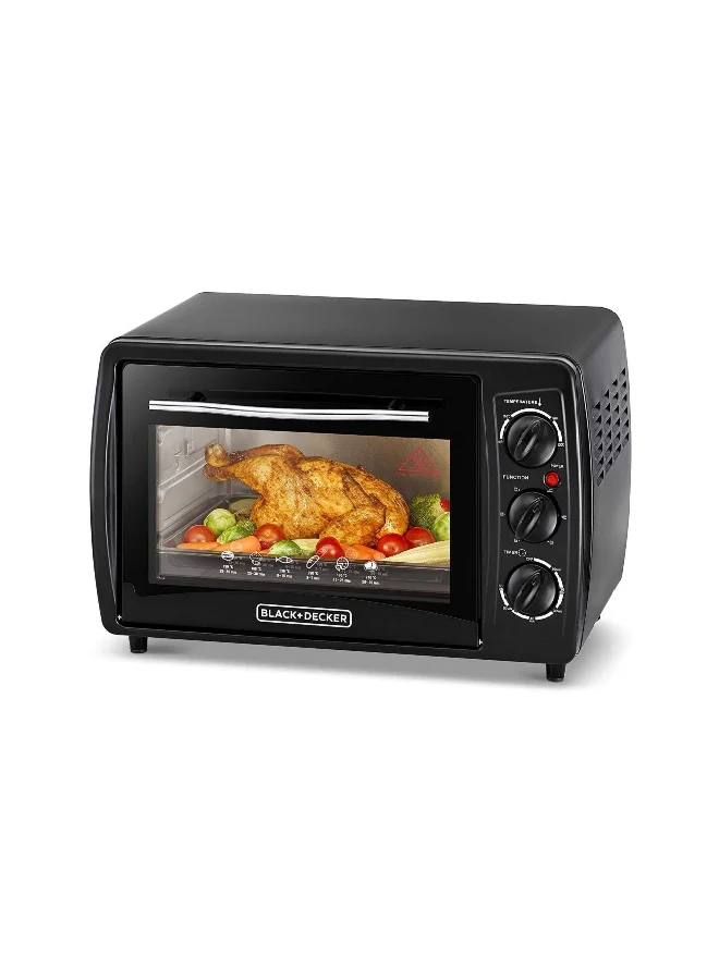 BLACK+DECKER 1380W Double Glass Toaster Oven Black 19 L TRO19RDG-B5