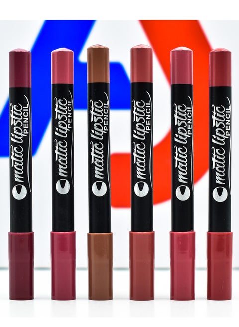 Matte Lipstick - 6 Colors - 6 Pcs