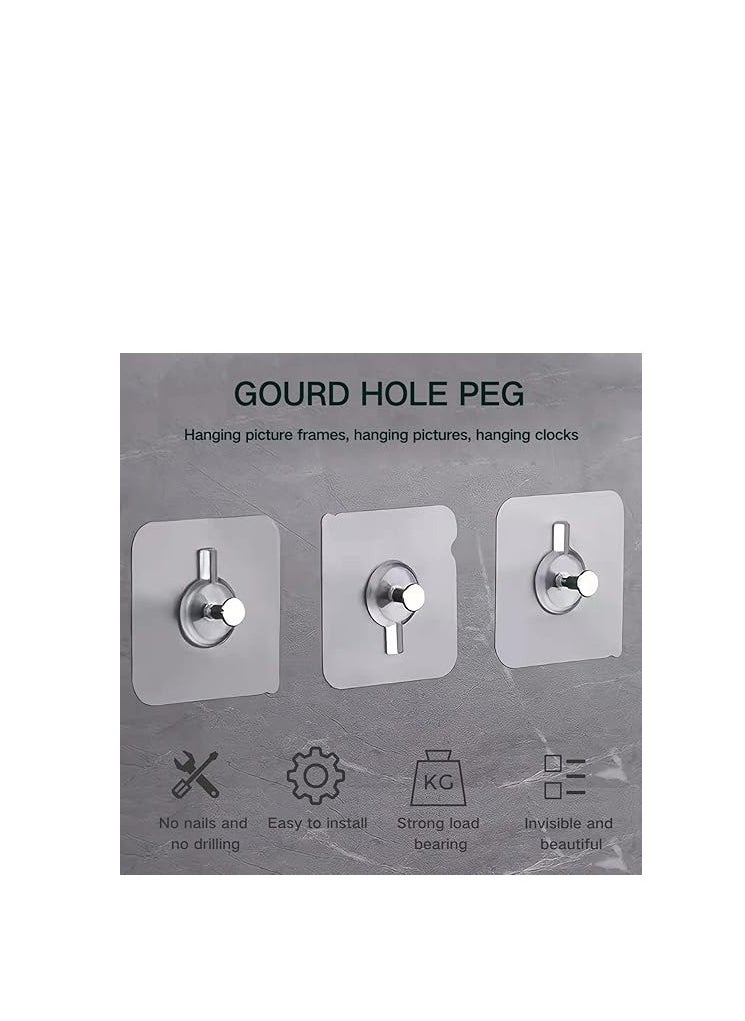 Spaceshoop 2 pcs of transparent adhesive screw replacement to hang anything without drilling  - Image 1
