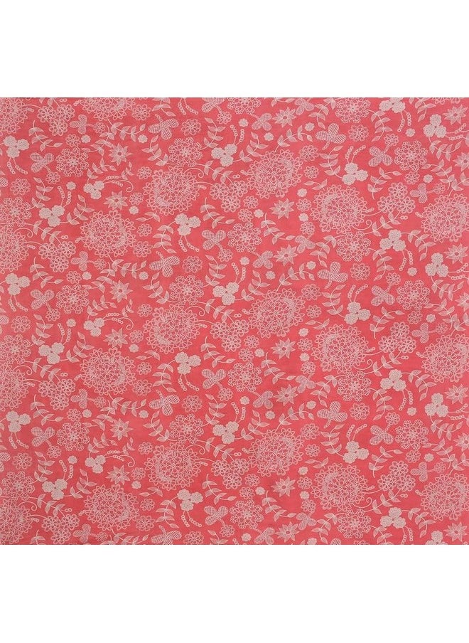 BSB HOME BSB HOME 120 TC Double Printed Bedsheet with 2 Pillow Covers | 110 GSM Soft Brushed Microfiber - Breathable & Wrinkle Free - (86 X 88 Inch, Pink & White)  - Image 5
