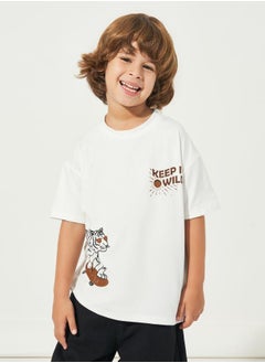 Graphic Print Short Sleeves Oversized T-Shirt