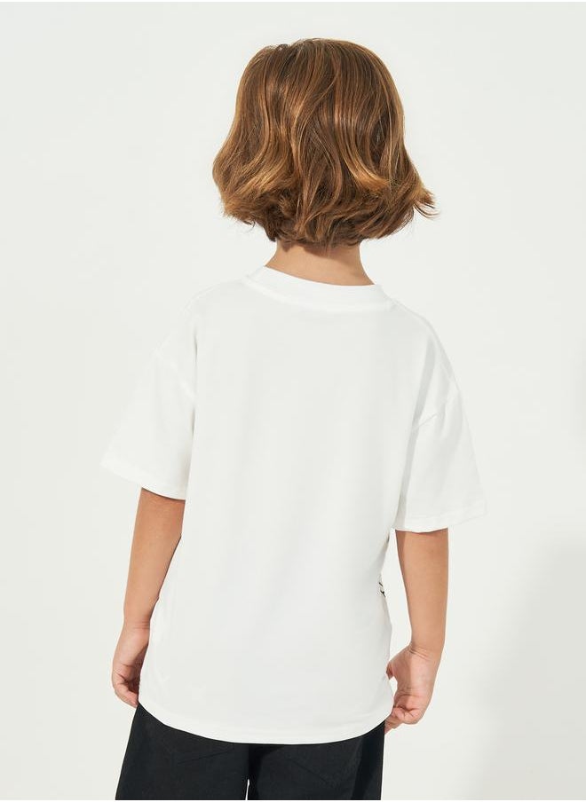 Styli - Graphic Print Short Sleeves Oversized T-Shirt - Image 1