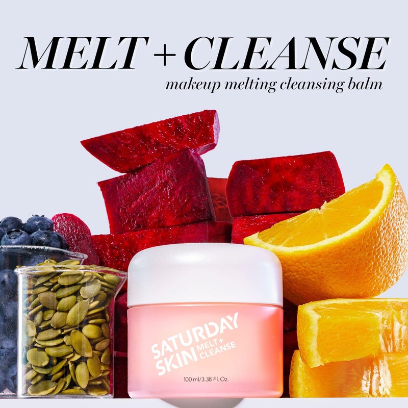 Saturday Skin Melt Cleanse Makeup Remover Balm Daily Cleansing Facial Balm to Oil Double Face Wash Vegan Remove Waterproof Makeup and Mascara - Image 2