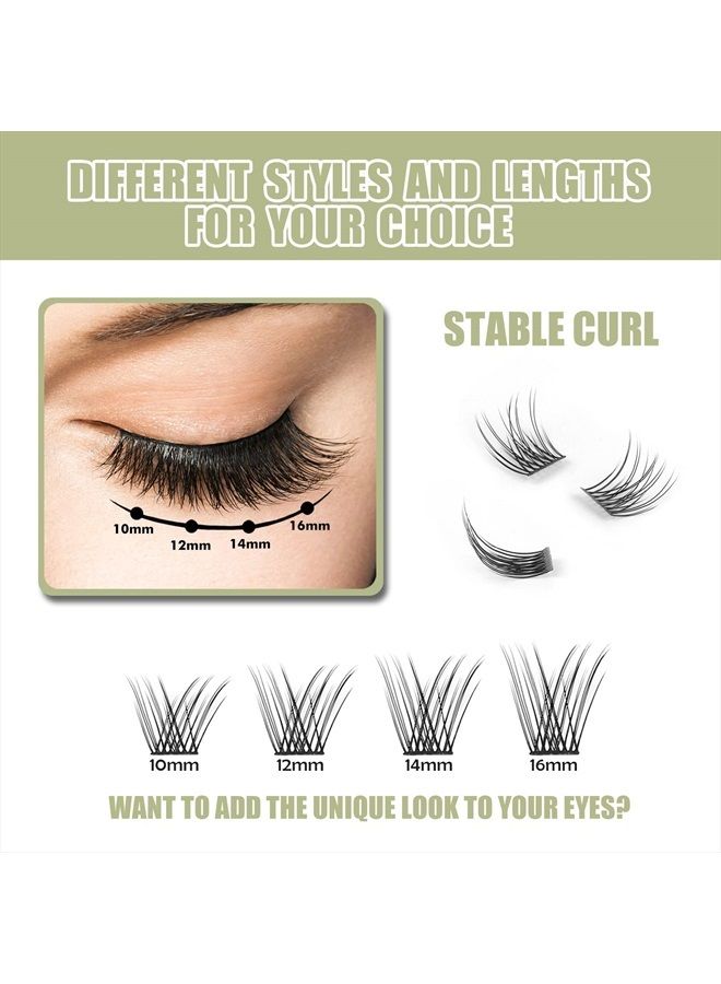 EASITENSION DIY Eyelash Extension, Glue Bonded Band Individual Lash 12 Clusters Natural Lashes Set, Home Eyelash Extension, C curl Lashes Pack (10MM-Natural) - Image 3