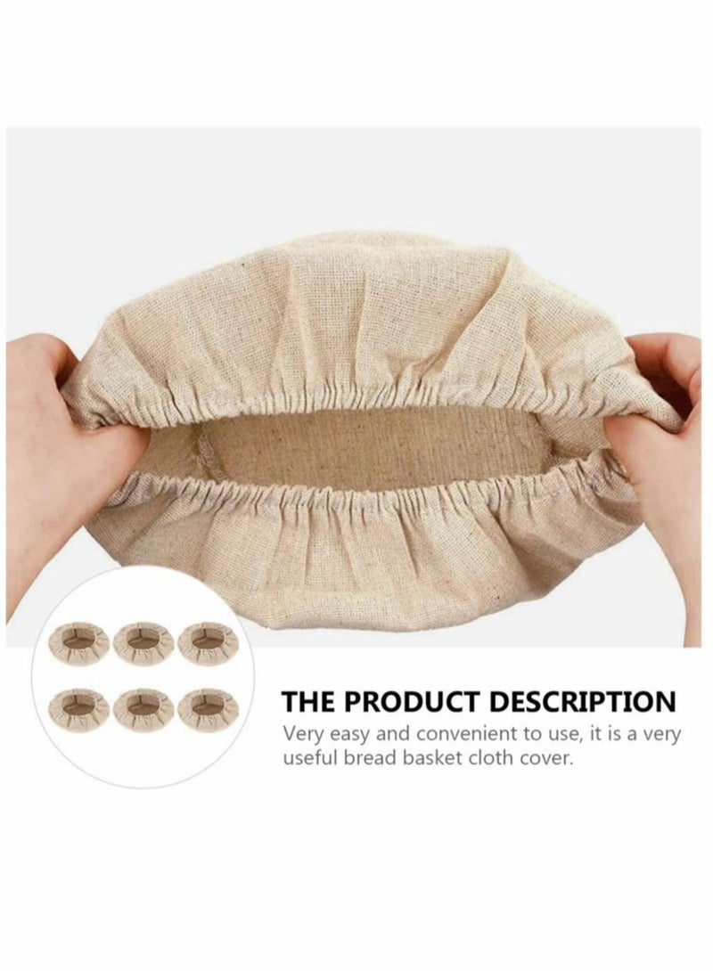 Bread Basket Bag, Liners Cloth Cover Linen Dough Rising Bowl Cover for Bakery Home Baking Professional Baking Tools for Shaping Small to Medium Sized Dough, 9 Inch / 23 Cm, 6 Pcs - Image 3