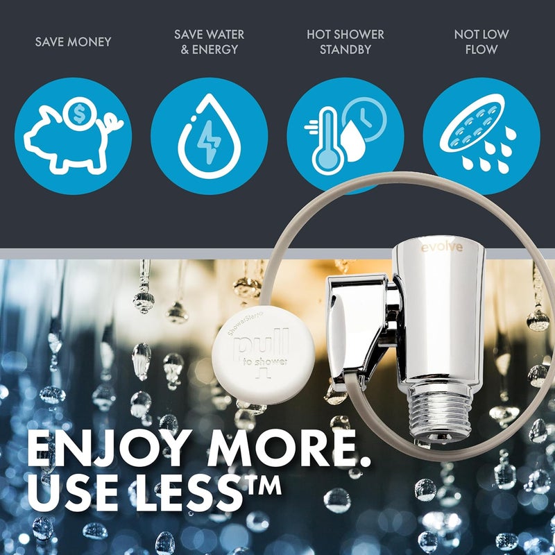 ShowerStart Evolve EV1003CP-SB Thermostatic Shut-off Valve in Chrome Finish, Water- and Energy-Saving Valve for Most Bathroom Fixtures, Not Low Flow, Uniform Plumbing Code Certified, 1-Pack - Image 4