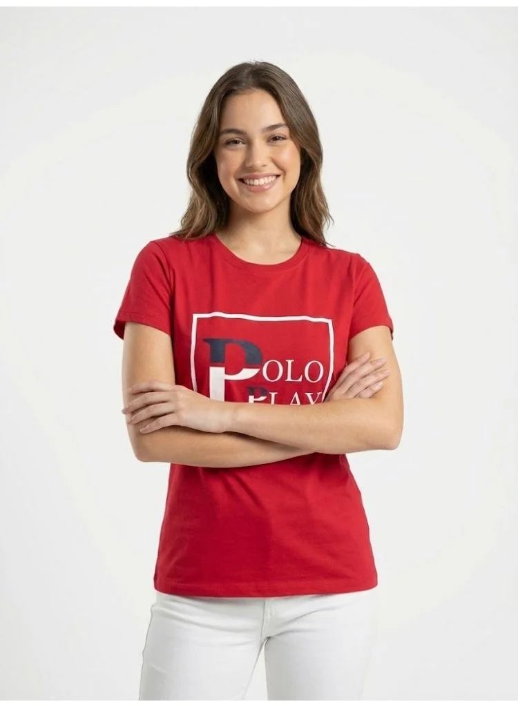 Polo Play Girls Graphic T-shirt -RED
