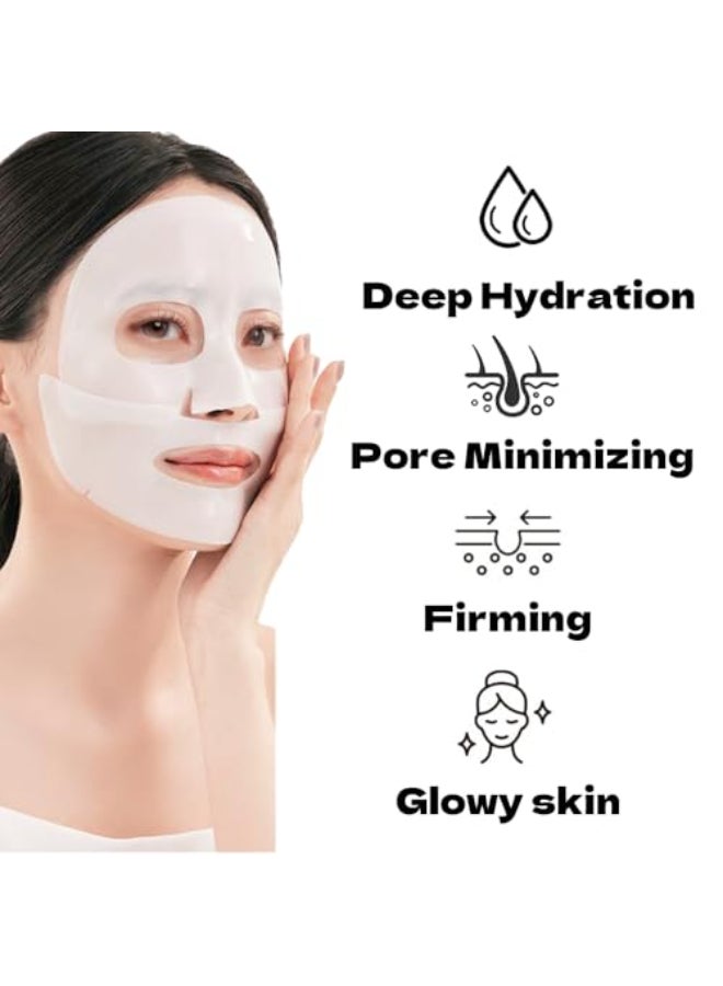 MKBLNP Collagen Face Mask Hydrating Overnight Collagen Face Mask 6 pcs1 Box Deep Collagen Anti Wrinkle Lifting Mask Pure Collagen Films for Improve Elasticity Firming And Moisturizing - Image 3